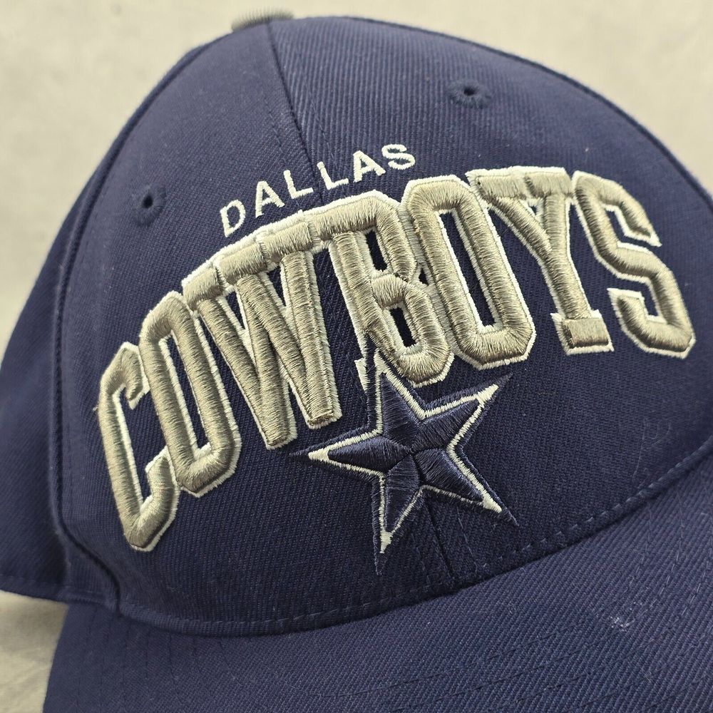 Vintage Dallas Cowboys Mitchell & Ness Cap 7 1/2 NFL Raised Script Logo Wool Hat - Picture 6 of 15